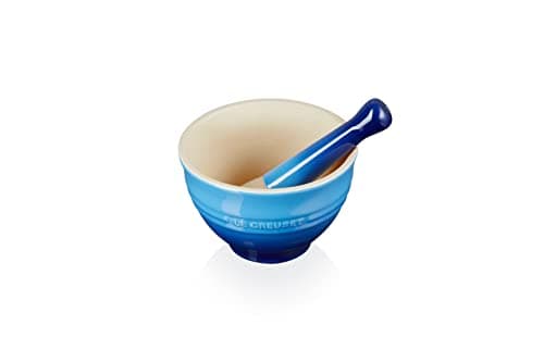 Le Creuset Azure Enamelled Stoneware Mortar Pestle