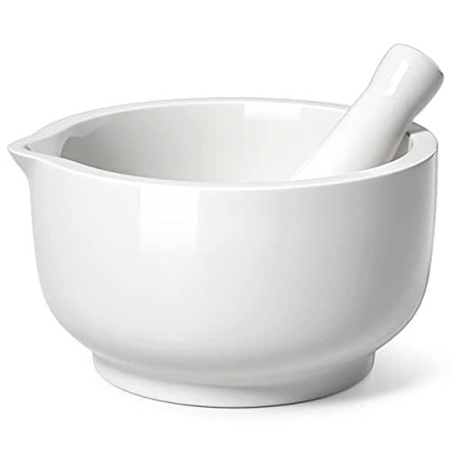 Hombene 4.5-Inch Porcelain Mortar & Pestle Set