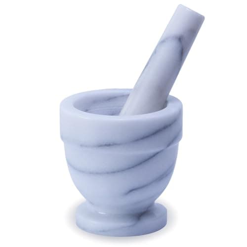 Liuher 4x4 Marble Mortar and Pestle Set