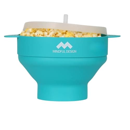Mindful Design TN-1225 Turquoise Popcorn Popper