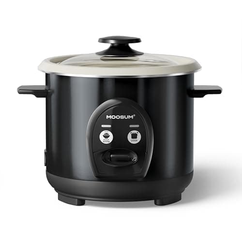 Moosum Compact Rice Cooker 0.6L Black
