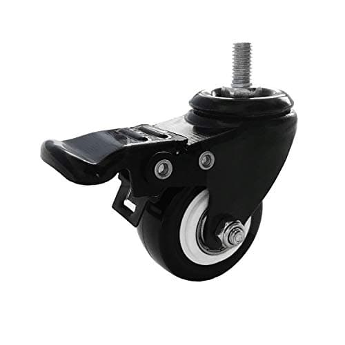 Vwindesk 2-Inch M8 Threaded Locking Casters - Black