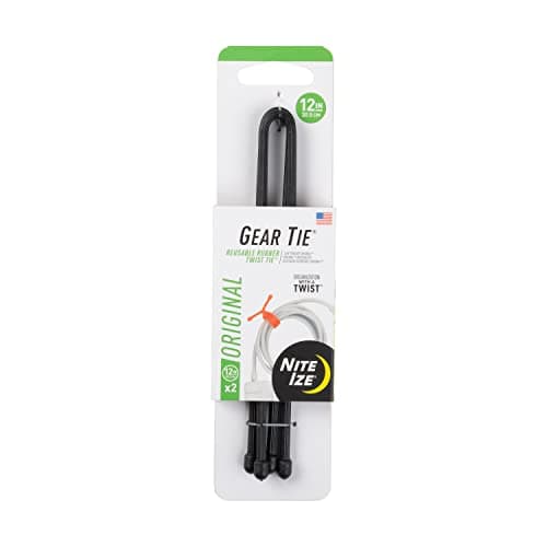 Nite Ize 12-Inch Black Gear Tie 2-Pack