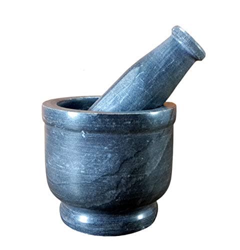 Kleo Black Stone Mortar Pestle Set