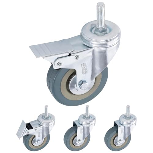 H&S 75mm Heavy Duty Castor Wheels Set