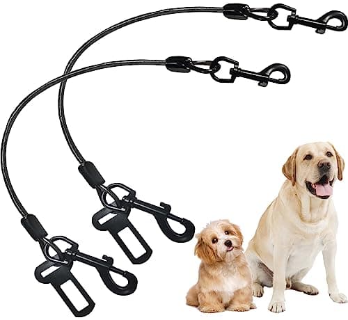 Fiyade DOG CABLE-1 Chew Proof Dog Car Harness 2-Pack