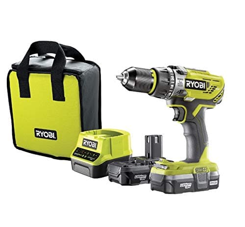 Ryobi R18PD3-213S Cordless Combi Drill Kit