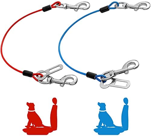 Mi Metty 2pcs Dog Car Harnesses Red Blue