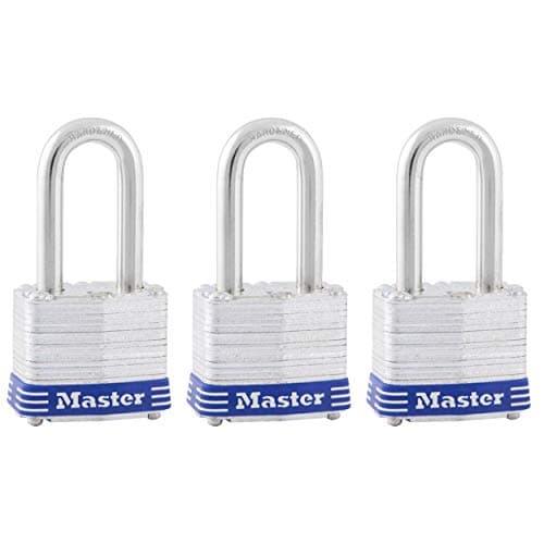 Master Lock 3TRILF Laminated Steel Padlock with Key