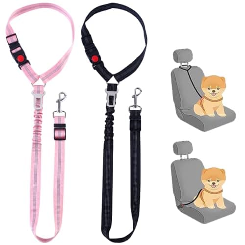 TYXHXTF 2-Piece Dog Car Seat Belt Harness Set