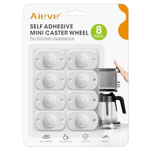 Aieve 8-Pack Self-Adhesive Mini Appliance Casters
