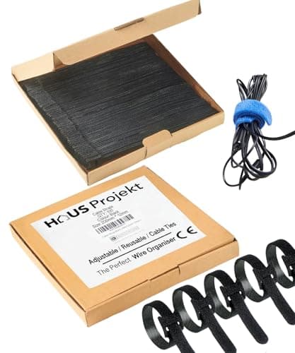 Hous Projekt CS_2203 100pcs Black Reusable Cable Ties