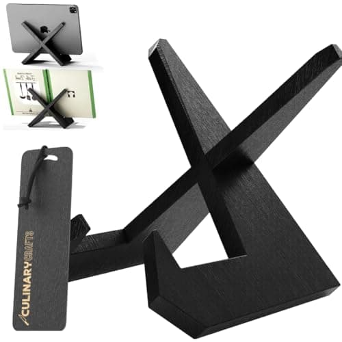 Culinarycrafts Black Wooden Cookbook Tablet Holder