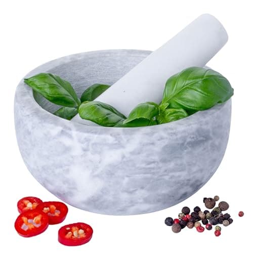 Homiu Marble Pestle and Mortar Set