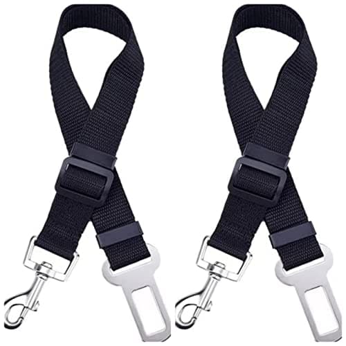 Zubality Black Adjustable Dog Car Seat Belt Harness