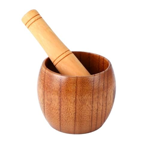 Wenrescry Jujube Wood Mortar and Pestle
