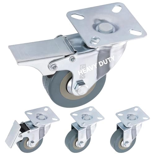 H&S Heavy Duty 50mm Blue Castor Wheels Set