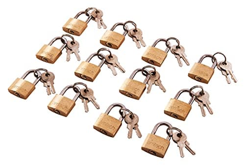 Amtech T0790 Brass Padlock Set 12-Piece