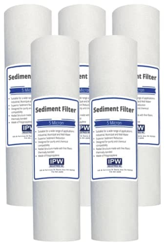 IPW 5-Micron Sediment Filter Cartridges Pack of 5