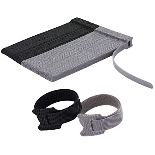 Nbtorch BG8-100 Reusable Cable Ties Black+Grey
