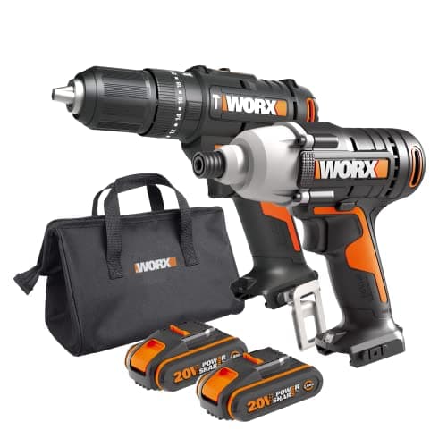 Worx WX902 Cordless Hammer Drill Twin Pack