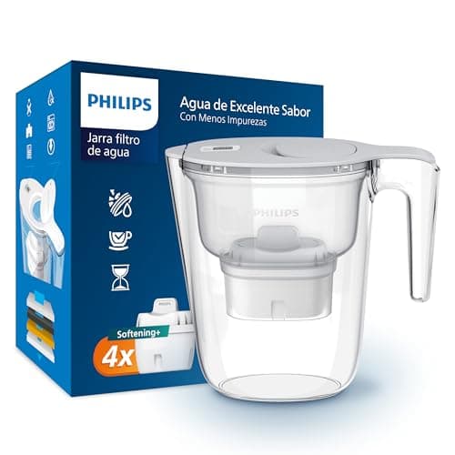 Philips Water Filter Jug Softening+ 4 Cartridges