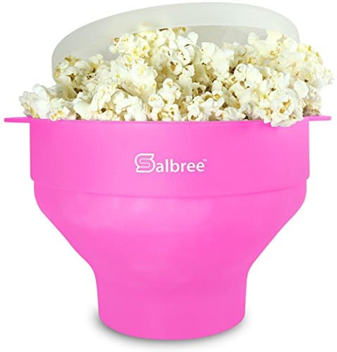 Salbree SLBPP0416 Pink Microwave Popcorn Popper