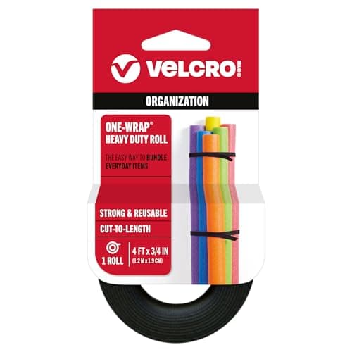 VELCRO Brand ONE-WRAP 4ft x 3/4in Black Ties
