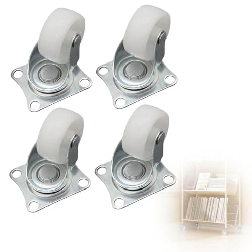 Novstuf N00213213 4-Piece White Swivel Castor Set
