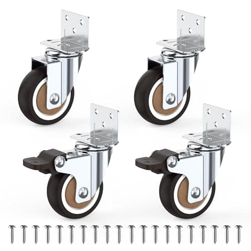 Holkie LXJL2BHH Side Mount Castor Wheels with Brakes