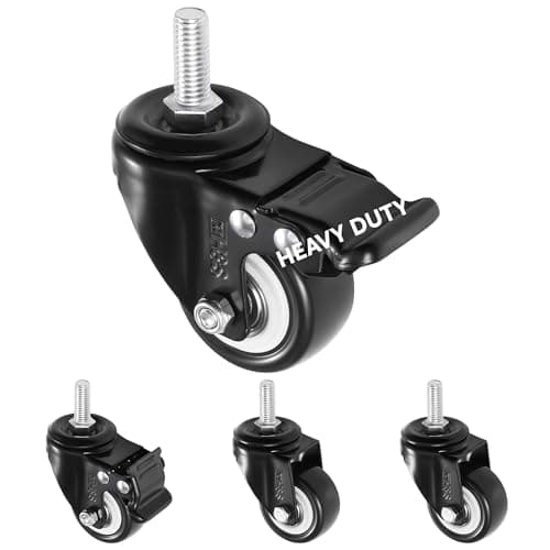 H&S RinTalen 4 Black Swivel Castor Wheels