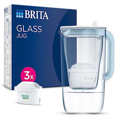 BRITA Light Blue Glass Filter Jug 2.5L