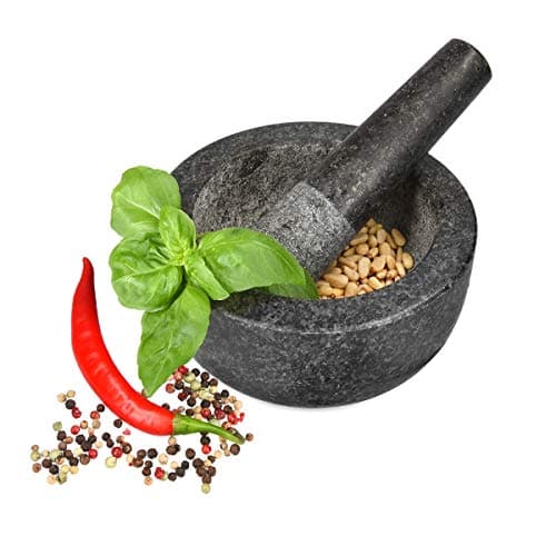 Navaris Large Granite Mortar and Pestle Set