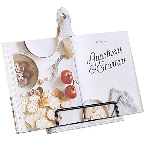Soligt White Rustic Cookbook Holder