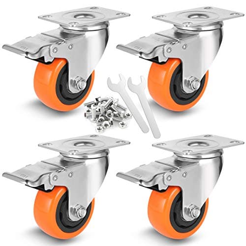 W B D Weibida 3-inch Swivel Castor Wheels Set