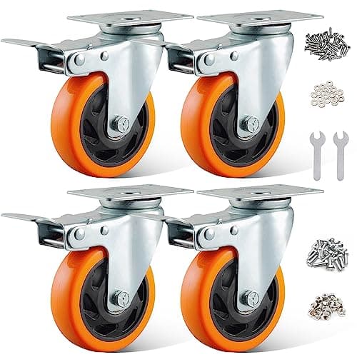 BAOLIHUI Standaardrem 100mm Swivel Castors Set