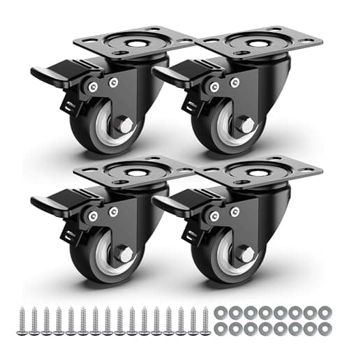 HOLKIE 50mm Swivel Castor Wheels with Brake