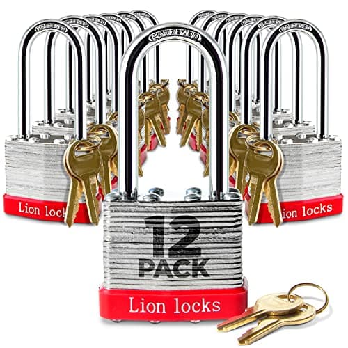 Lion Locks 5PLS 12-Pack Padlocks