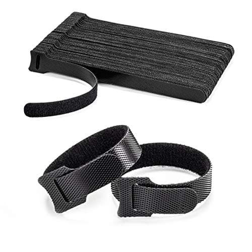 OneLeaf 80PCS Black Reusable Cable Ties