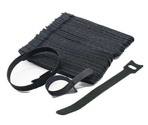 Grapelet 100pcs 6-Inch Black Hook Loop Cable Ties