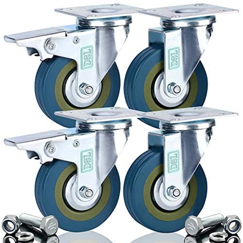 DSL 4 x 75mm Heavy Duty Blue Castors