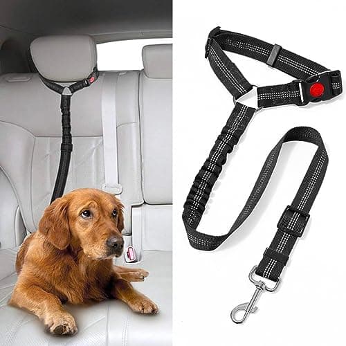 Menmamenma WE04230912CZB Dog Car Safety Belt Black