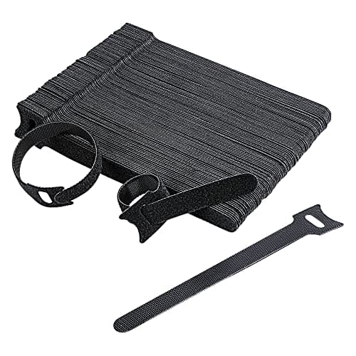 Amazon Basics Black Adjustable Cable Straps 100-Count