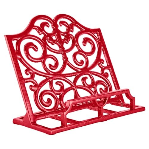 Jogreful Red Cast Iron Cookbook Holder