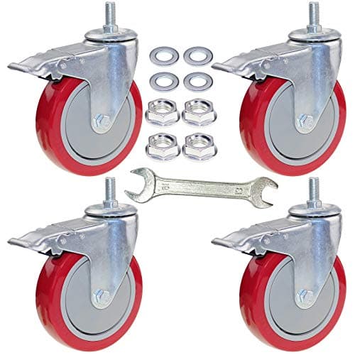 DICASAL 5 Inch Heavy Duty Stem Casters Four Pack