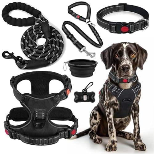 LOBEVE Dog Harness Collar Lead Set
