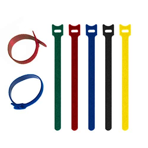 Beadnova 60-Piece Reusable Hook and Loop Cable Straps