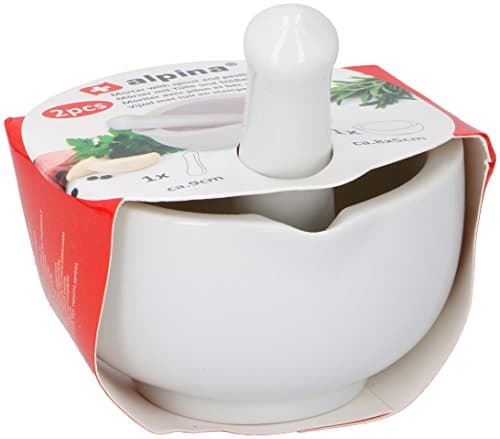 Alpina White Porcelain Mortar and Pestle Set