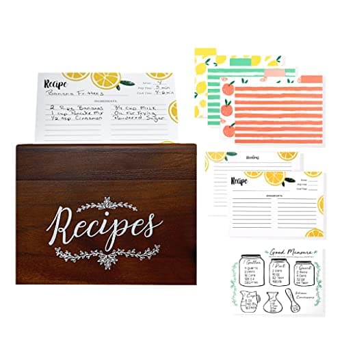 Outshine GT Vintage Wood Recipe Box Set