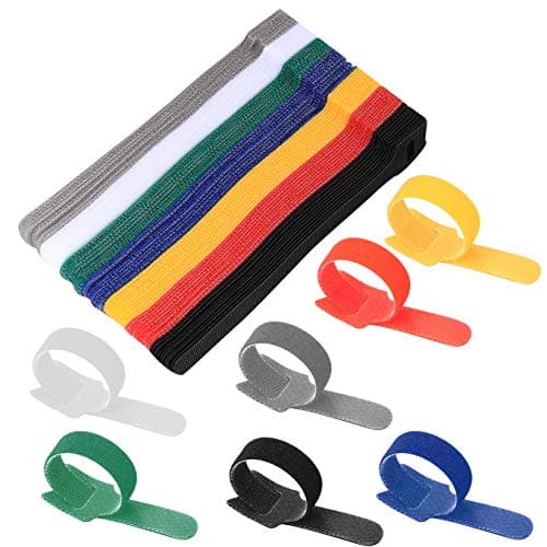 Ljhome 70 Pcs Colorful Reusable Cable Straps